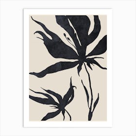 Abstract Art Minimal Flowers Art Print