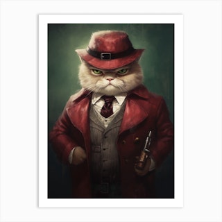 Police Siberian Cat' Poster by MaximusDesigns