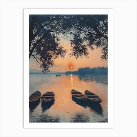 Sunrise On The Lake Art Print