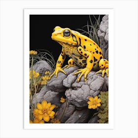 Golden Poison Frog Realistic Portrait 6 Art Print