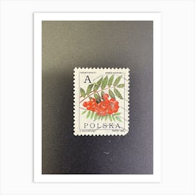 Poland Postage Stamp Art Print