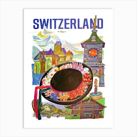 Switzerland, Vintage Travel Poster Art Print