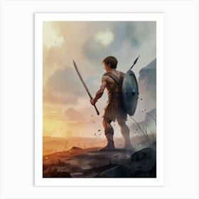 Man With A Sword Art Print