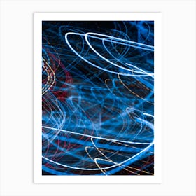 Abstract Light Trails Art Print