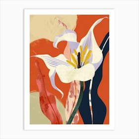 Colourful Flower Illustration Calla Lily 3 Art Print