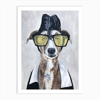 Greyhound Rock Art Print