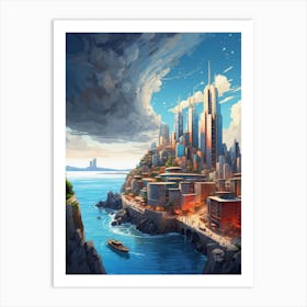 Futuristic City 10 Art Print