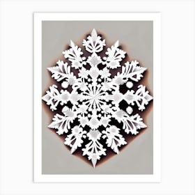 Pattern, Snowflakes, Marker Art 1 Art Print