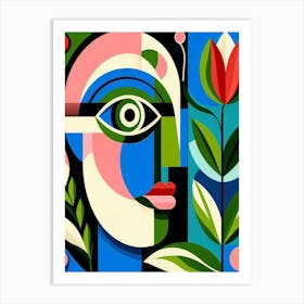 Woman With A Flower Art Print