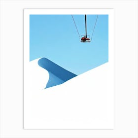 Grandvalira, Andorra Minimal Skiing Poster Art Print