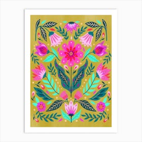 Folk Meadow Art Print