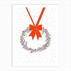 Xmas Wreath Art Print