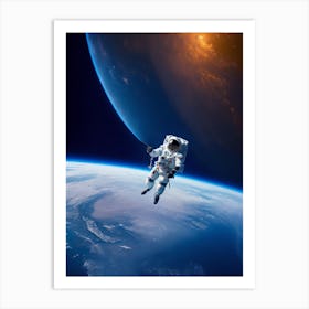 Astronaut In Space 12 Art Print