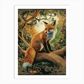 william morris Red Fox In The Forest Art Print