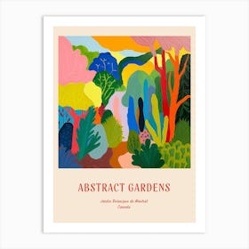 Colourful Gardens Jardin Botanique De Montral Canada 3 Red Poster Art Print