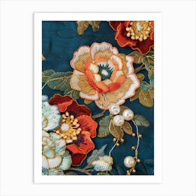 Chinese Embroidered Fabric 3 Art Print