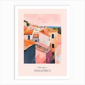 Mornings In Mallorca Rooftops Morning Skyline 1 Art Print