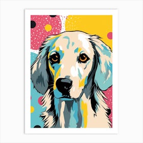 Pop Art Graphic Design Style Golden Retriever 4 Art Print