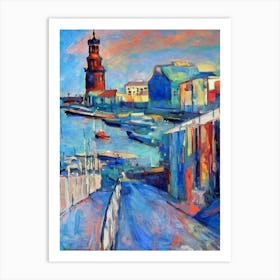 Port Of Kaliningrad Russia Abstract Block 2 harbour Art Print
