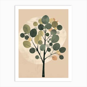 Pear Tree Minimal Japandi Illustration 3 Art Print