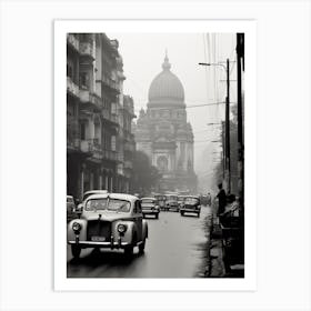 Kolkata, India, Black And White Old Photo 3 Art Print