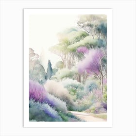 Adelaide Hills  Mount Lofty Botanic Garden, Australia Pastel Watercolour Art Print