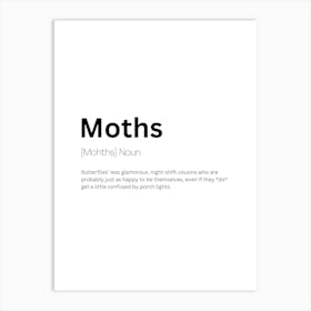 Moths Definition Meaning Art Print