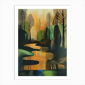 Sunset In Abstract Nature Art Print