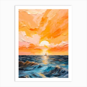 Sunset On The Ocean 1 Art Print