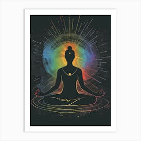 Meditating Woman 12 Art Print