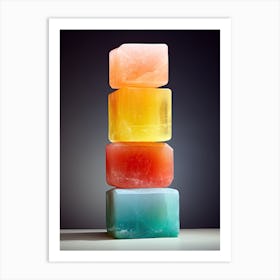 Stacked Soaps, Stone Art 1 Art Print