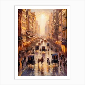 Nyc Street Scene Art Print