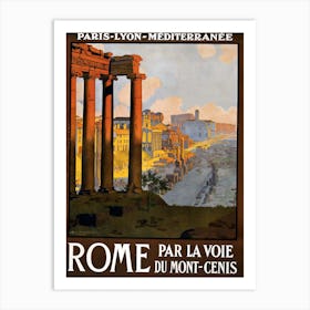 Travel Poster Rome Vintage, Karen Arnold Art Print