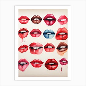 Lying Lips Art Print