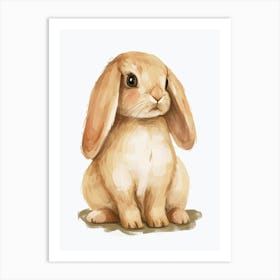 French Lop Rabbit Kids Illustration 1 Art Print