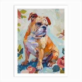 Bulldog Acrylic Painting 3 Art Print