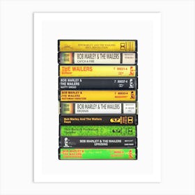 Bob Marley Albums - Cassette Print Art Print