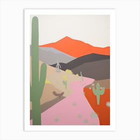 Sonoran Desert   North America (Mexico And United States), Contemporary Abstract Illustration 3 Art Print