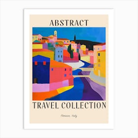 Abstract Travel Collection Poster Florence Italy 1 Art Print