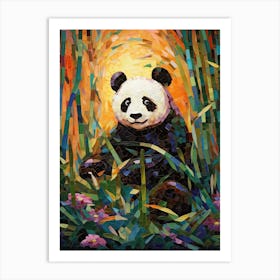 Panda Art In Mosaic Art Style 1 Art Print
