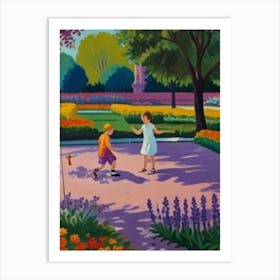 Children Playing In The Park 1 Art Print