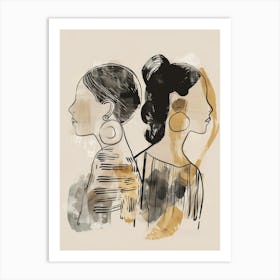 Two Women With Earrings 1 Art Print