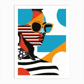 Woman In Sunglasses 19 Art Print