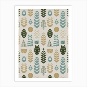 Leafy Pattern Art Print