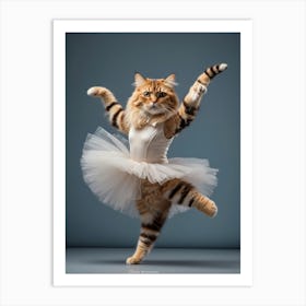 Ballerina Cat Art Print