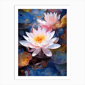 Floating Wather Lilly Art Print