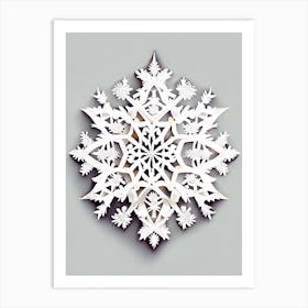 Symmetry, Snowflakes, Marker Art 1 Art Print