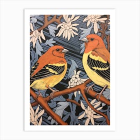 Art Nouveau Birds Poster American Goldfinch 2 Art Print