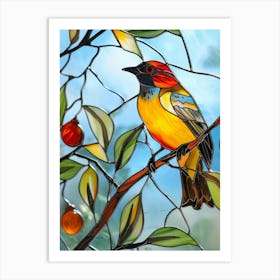 Bird On A Branch 12 Art Print