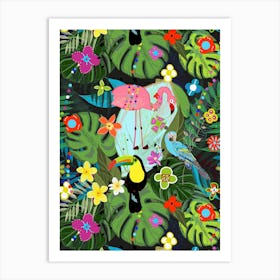 Vibrant Botanical Pattern Art Print